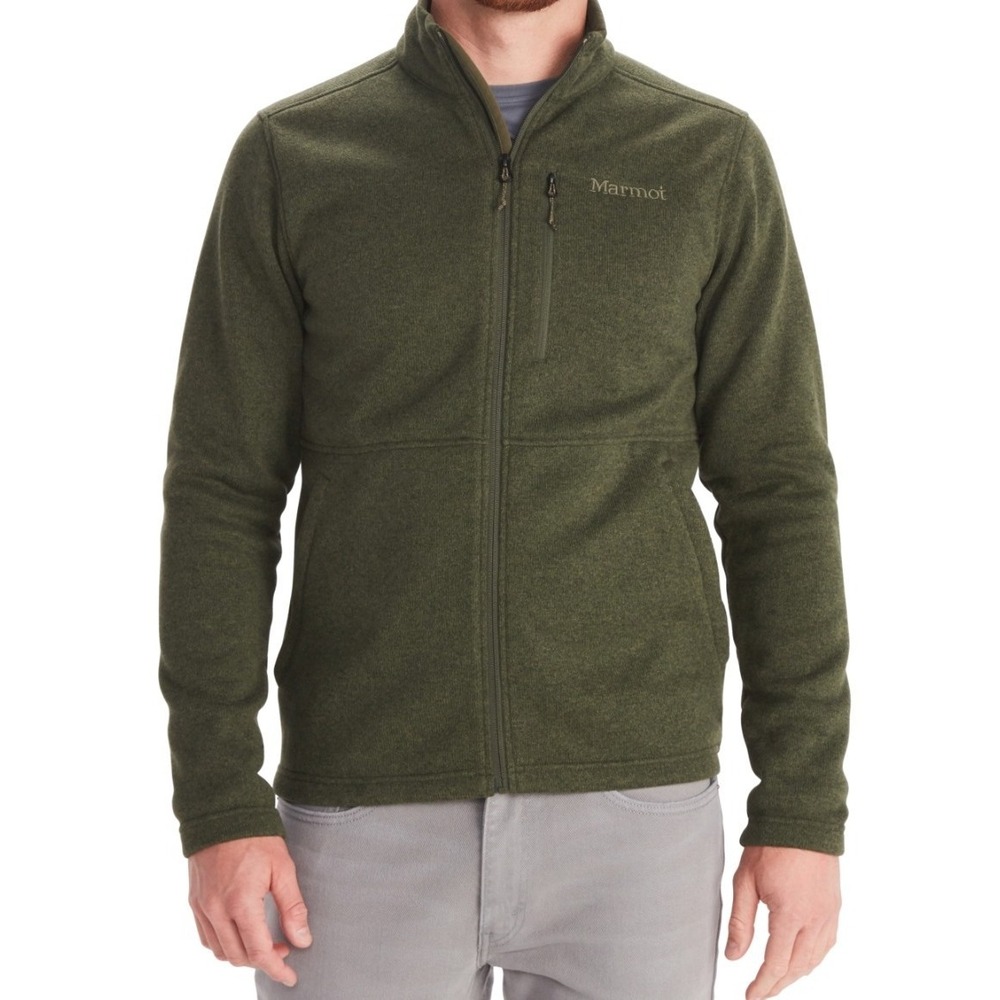 Marmot Men's‎ Drop Line 1/2 Zip Fleece Size XXL Pullover Sweatshirt Nori Green